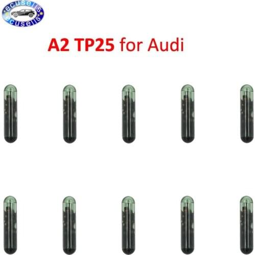 10 PCS, (A2) TP25 ID48 Glass Chip Auto Transponder Car Blank Key Chip For Audi