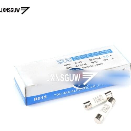 10PCS Ceramic fuse 10*38 0.5A/1A/2A/4A/5A/6A/8A/10A/16A/20A/25A/32A 500V fuse R015