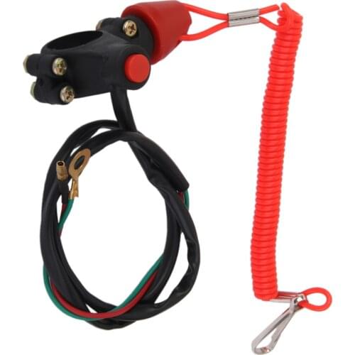 22cm Universal Outboard Engine/Motor Scooter ATV Kill Stop Switch+Safety Tether