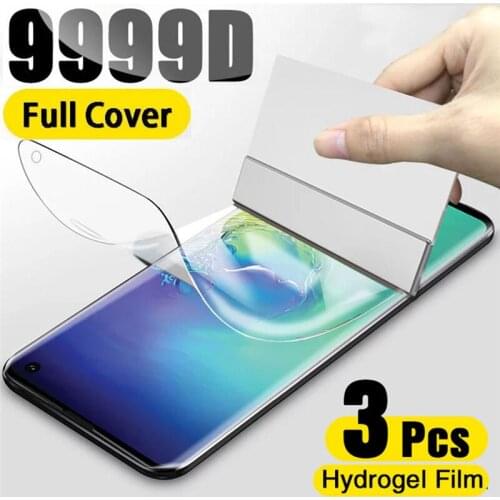3Pcs Full Cover Screen Protector For Samsung Galaxy S10 S9 S8 S10E S20 S21 Plus Hydrogel Protective Film On A51 A50 A70 A71 Film