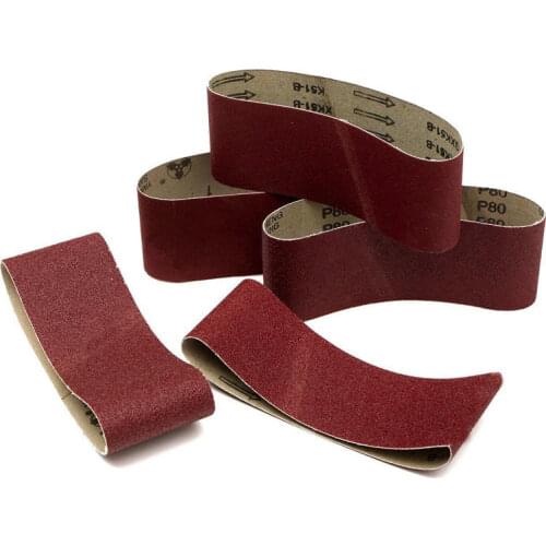 5 X Sanding Belts 75X457 MM Mixed Grade 60 80 120 240 Grit Power Tool Sander LOT