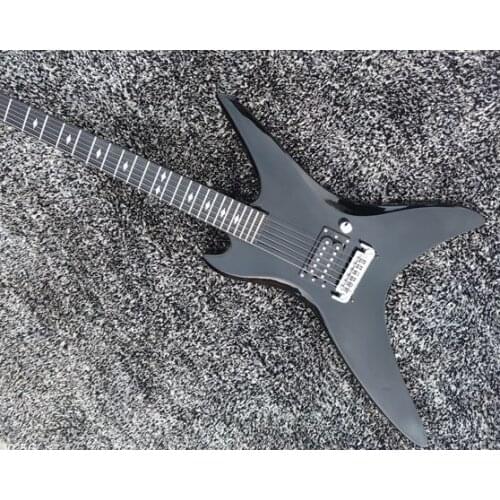 6 string high quality electric guitar, black rosewood fingerboard electric guitar, irregular shape, free transportation