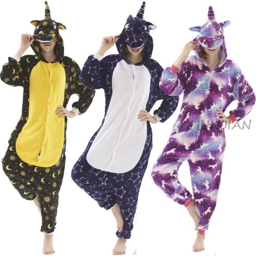 Kids Oneises Children Winter Fleece Unicorn Pajamas Boys Blanket Sleepers Girls Unicorn Pijama Infantil Star Moon Pijamas