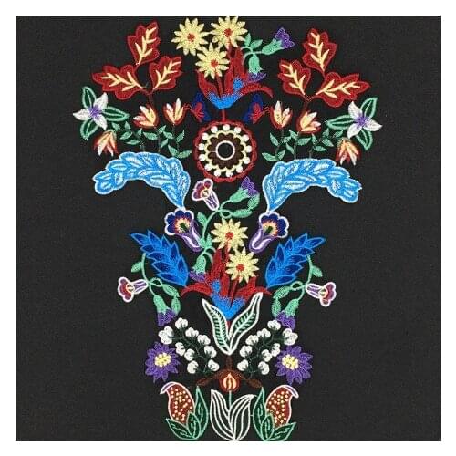 European version Retro Organza Embroidery Oversized Applique Harpoon Flower Stage Performance Clothing DIY Accessories