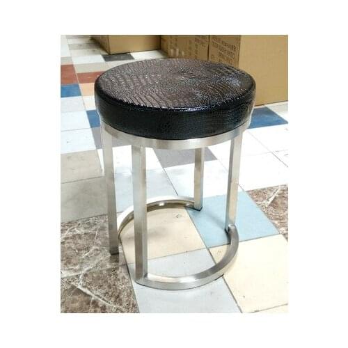 Chinafurniture Brushed stainless steel bar chair jewelry chair Jewelry store glasses jewelry China gold counter stool chair