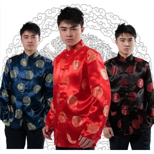 Tang suit Chinese Traditional clothes mens big size coat xxxl clothes fall/winter festive wedding chinese kong fu wear jacket