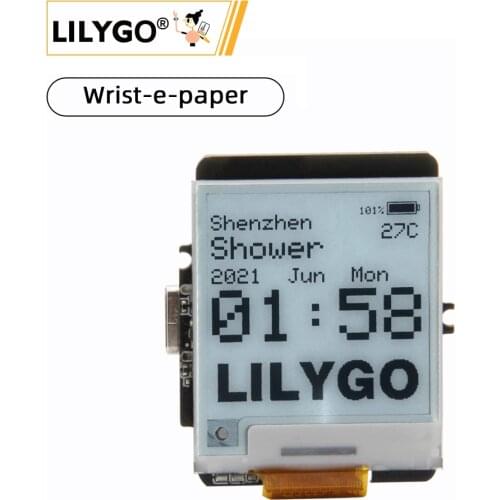 LILYGO® TTGO 1.54 Inch Wrist E-paper ESP32 4MB FLASH Support WIFI/Bluetooth for Arduino