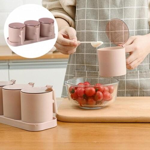 Multifunctional Moisture Proof Pepper Jars Serving Spoon Spice Boxes Kitchen Supply