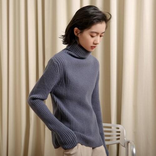 Trendy Women Slim Fit Turtleneck Knit Pullovers Spring Casual Female Long Sleeve Knitted Sweater Korean Ladies Knitwear Tops