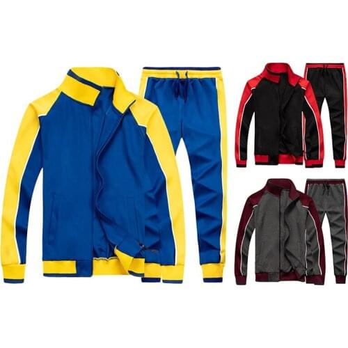 Fashion Sweat Suits Men 2020 New Side Striped Tracksuit Men Sweatshirts Sweatpants Sport Set Spring Autumn Jogger Suits for Men