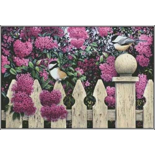 Garden, Bird Animal Arts Needlework 14CT Canvas Unprinted Handmade Embroidery Cross Stitch Kits DIY Home Decor