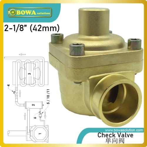 2-1/8" plunger Check Valve need disassemble the valves before starting to braze and it can replace Sporlan Check Valves