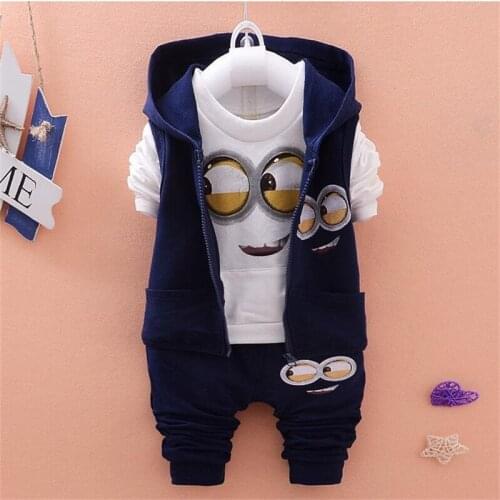 Baby clothes boy suit baby girl clothes autumn kids 3PCS jacket + pants childrens sports and leisure suit baby girl clothes