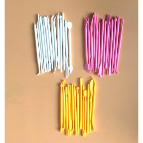 14Pc/Set Plastic Flower Sculpture Double Sugar Modeling Sculpture Sculpture Cutter Fondant Gum Paste Clay Mold DIY Baking Tools