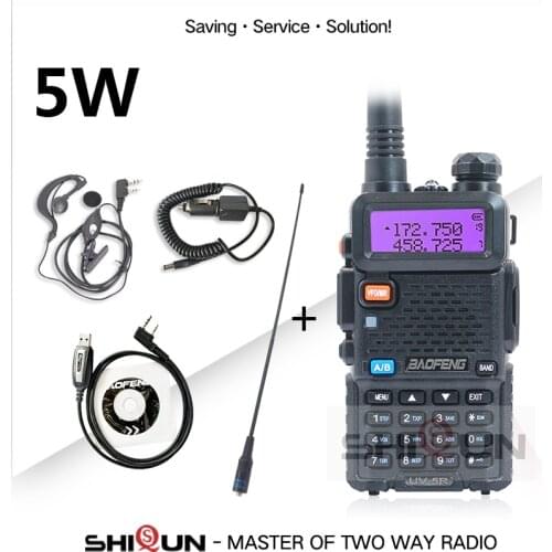 Baofeng UV-5R 5W or 8W Walkie Talkie High Power 8 Watts Walkie long range 10km VHF/UHF dual Band Two Way Radio UV-5R Ham Radio