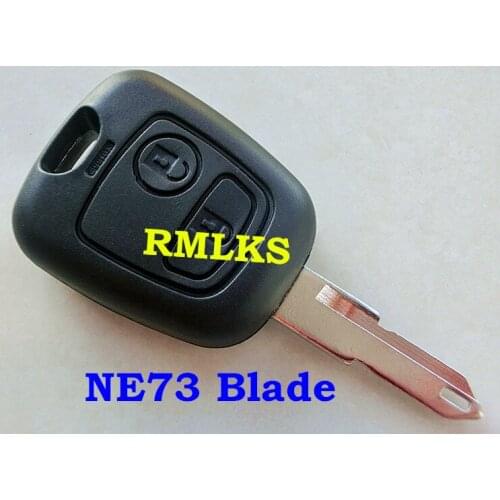 RMLKS 2 Button Car Remote Key Shell Fit For Citroen C2 C3 Uncut NE73 Blade