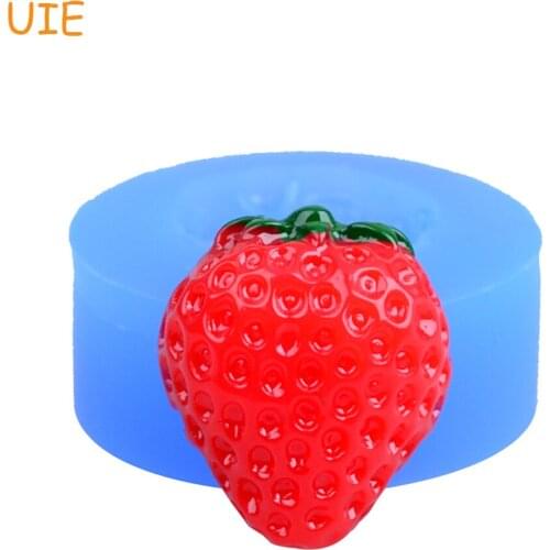 SYL043U Strawberry Silicone Moulds Cake 21mm - Cupcake Decoration Polymer Clay Polymer Clay Molds, Food Safe