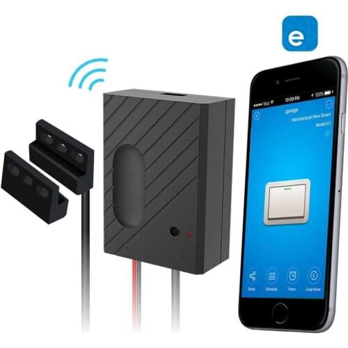 WiFi Smart Switch Garage Door Controller Compatible Garage Door Opener Smart Phone Remote Control Timing Function Voice Control