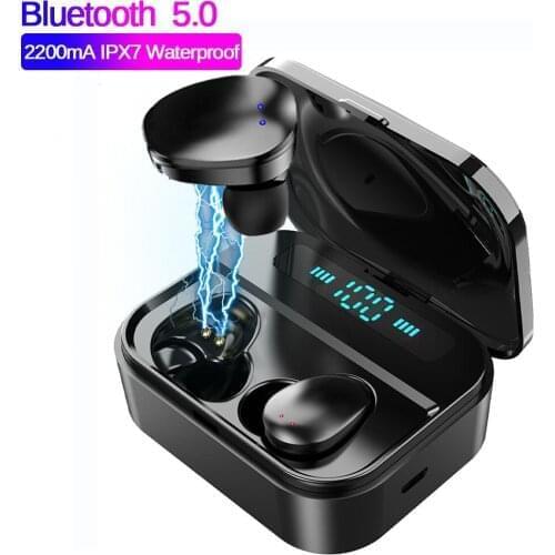 X7 2200mAh TWS Fingerprint Touch Bluetooth Earphone, HD Stereo Wireless In-Earphones,Noise Cancel Gaming Earbuds Distance ≥30M