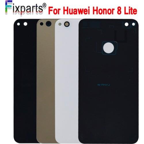For Huawei Honor 8 Lite Back Battery Cover Rear Door Housing Case Glass Panel Replacement For Huawei Honor 8 Lite Battery Cover