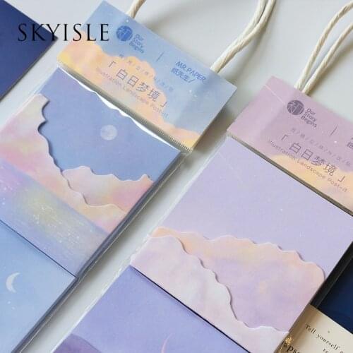 SKYISLE Daydream Mirror Internet celebrity three-dimensional sticky note strip mark Creative girl sky cloud student note paper