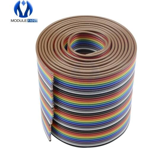 1M 3.3ft 40 Pin Flat Color Rainbow Ribbon IDC Cable Wire Rainbow Cable