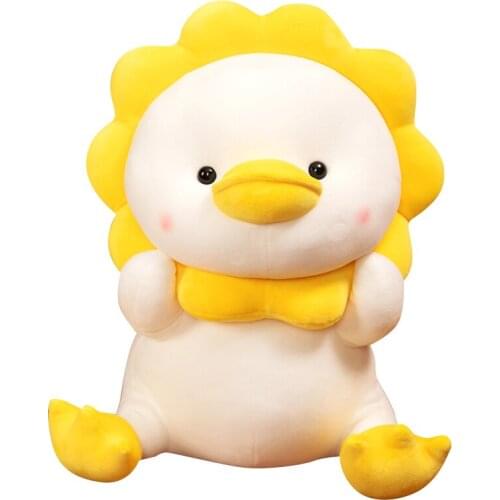 1pc New 25-60cm Cute Sunflower Duck Plush Toys Soft Stuffed Down Cotton Funny Ducks Doll Baby Kids Huggable Pillow Appease Gift