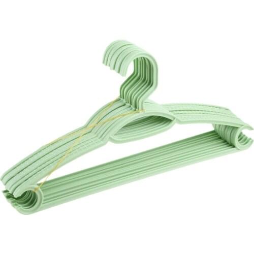 10pcs Non-Slip Durable Clothes Hangers Nordic Color Plastic Seamless Organizer for Coat Pants Jackets Space Saving Hanging Rack
