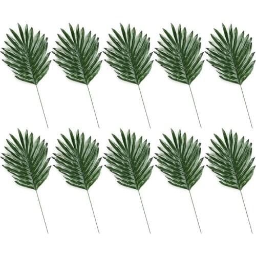 10PCS Tropical Leaves Artificial Leaves Madagascar Palm Artificial Tropical Leaves Fake Leaves