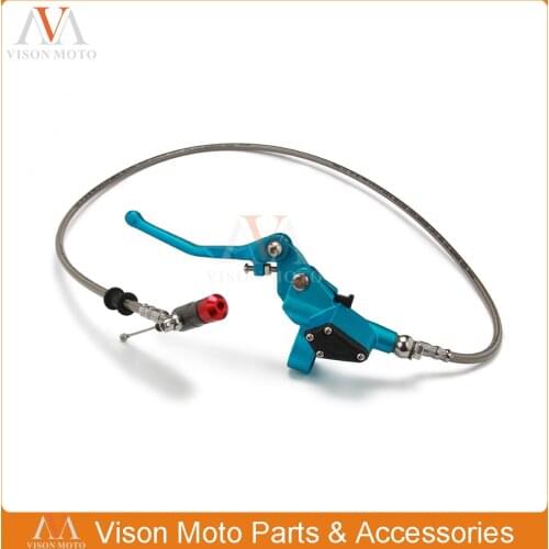 1200mm Blue Hydraulic Clutch Lever Master Cylinder For 125-250cc Vertical Engine Offroad Motorcycle Dirt Bike ATV