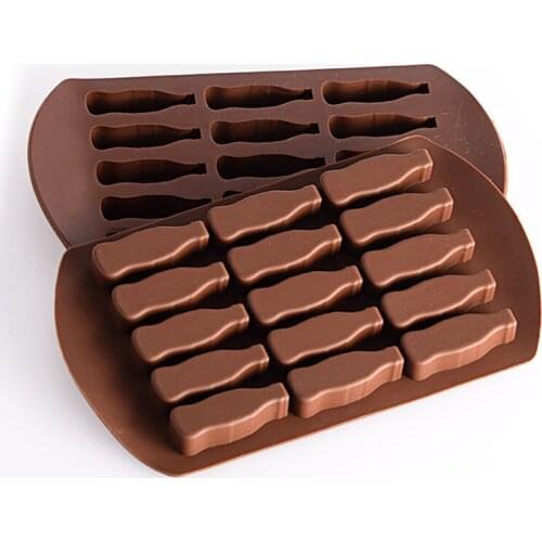 15 In 1 Creative Cola Shape DIY 3D Silicone Cake Mould For Kids Birthday Party Fashion Chocolate Candy Pudding Bakeware Mold