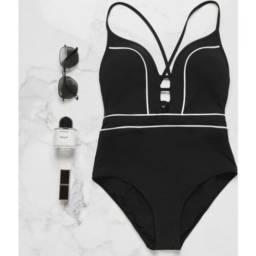2020 One-Piece Bikini Hot Swimsuit Hot Sexy Hanging Swimsuit New Style One-piece Sexy