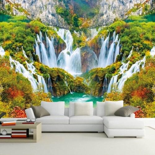 Custom Beautiful Scenery Waterfall 3D Mural Wallpaper Creative Living Room Study Dining Room Bedroom Decoration Photo Wall Paper