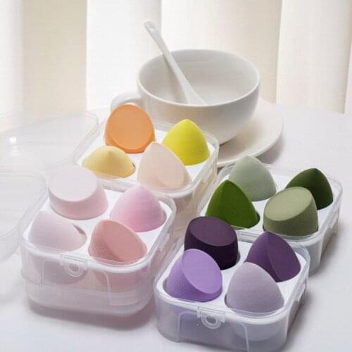 4Pcs Makeup Sponge Puff Beauty Egg Face Foundation Powder Cream Sponges Cosmetic Puff Powder Puff Makeup Tool Womens Beauty
