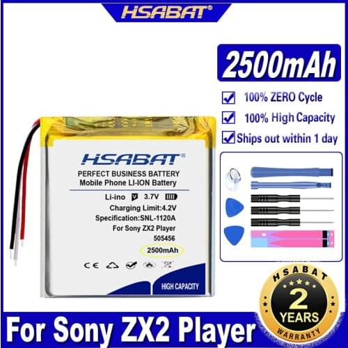HSABAT ZX2 Player 2500mAh Battery for Sony ZX2 Player Batteries
