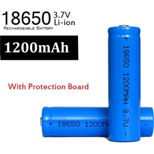 High Capacity 4pcs/lot 18650 Battery 3.7V 1200mAh Rechargeable Li-ion Battery for Led Flashlight Batery Litio