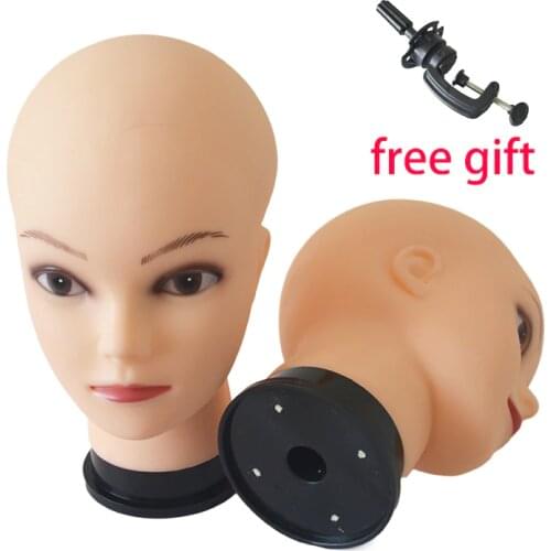 Big Size Wig Head For Hair Style Making Hat Display Female Dolls Head Bald Mannequin Head With Free table stand Wig Holder