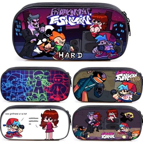 Friday Night Funkin Pencil Case Cartoon Anime Printed Stationery Stationery Bag Pencil Case Back To School Students Pouch Gift