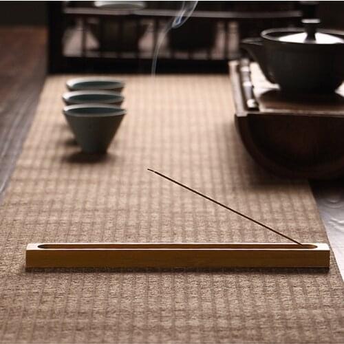 1Pc Wood Incense Burner Holder Wooden Ash Catcher for Sticks Natural Plain Wooden Incense Burner Stick Home Decoration