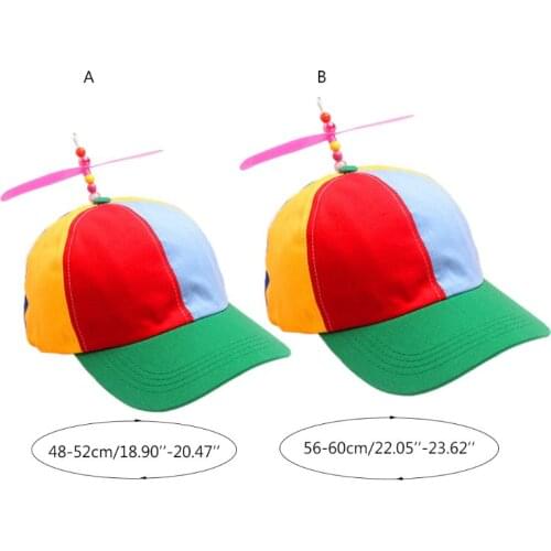 Adult Kid Summer Helicopter Propeller Baseball Cap Colorful Patchwork Dragonfly Beaded Cosplay Party Adjustable Snapback Dad Hat
