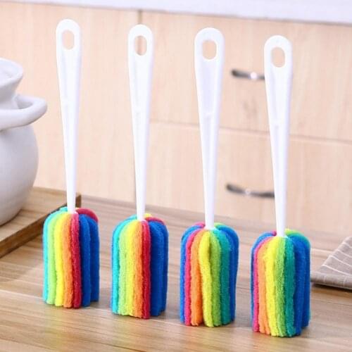 Bottle Brush Eco-friendly High Elastic Plastic Sponge Cup Cleaning Brush for Home