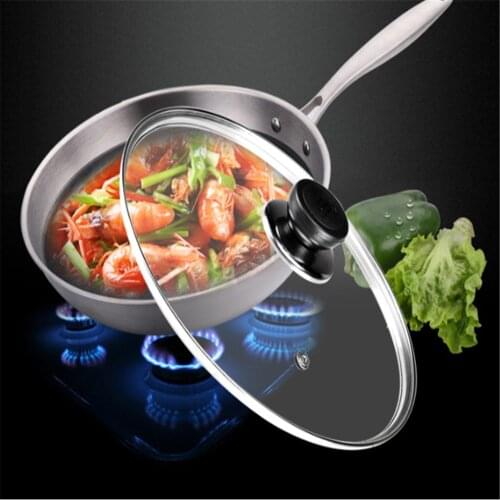 Lid Pan Lids 36cm Wok Pan Lid Stainless Steel Pot Lid FRP Fry Pan Lid for Pan Gas Stove Pan Lid Home Garden Cookware Accessories