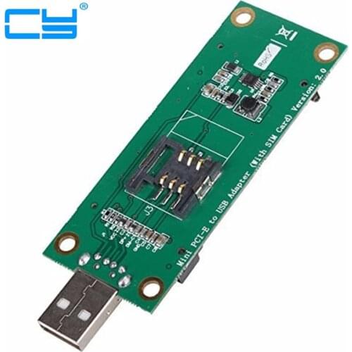 Mini PCI-Express pcie pci express PCI-E Wireless WWAN to USB Adapter Card with SIM Card Slot Module Testing Tools
