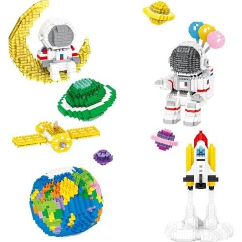Mini buidling blocks puzzle toys 7500A-7503A astronaut figures diamond brick figures kids intellectual gifts