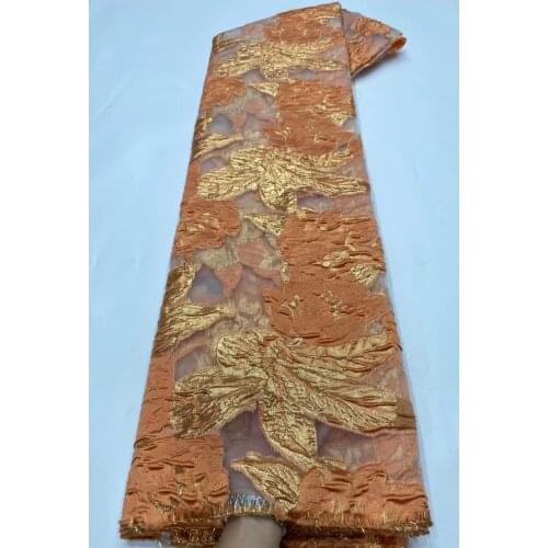 Latest Brocade Lace Fabric High Quality African Jacquard Cloth Nigerian Organza Mesh Material French Tulle Net Tissus Tela POZ29
