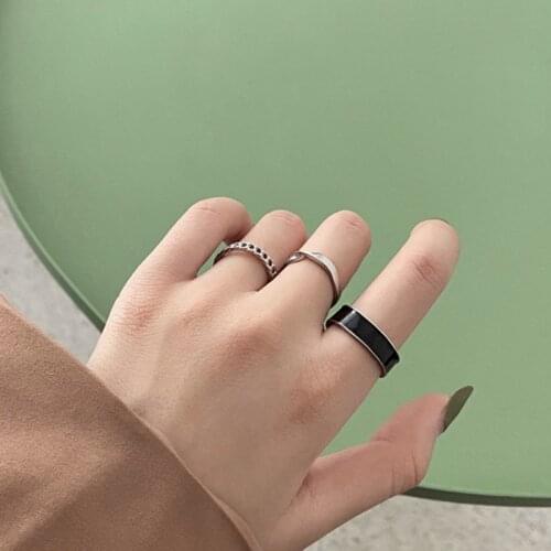 New Trendy Rings For Women Female INS Simple Handmade Opening Index Finger Fashion Couple Jewelry Korean Version Joint Rings