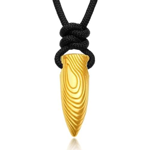 New 24K Yellow Gold Pendant Women 999 Gold Bullet Necklace Pendant High Quality Pendant