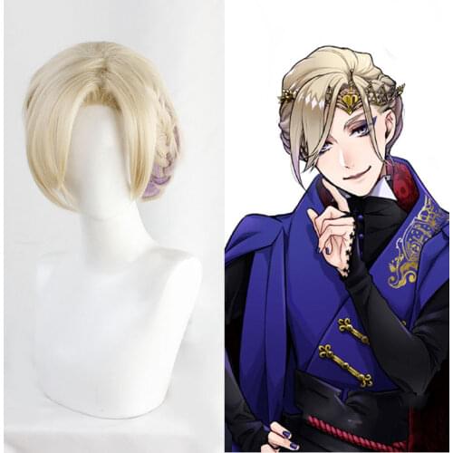 Twisted Wonderland Wig Vil Schoenheit Wig Braided Cosplay Wig Cosplay Synthetic Halloween Party Role Play + Free Wig Cap