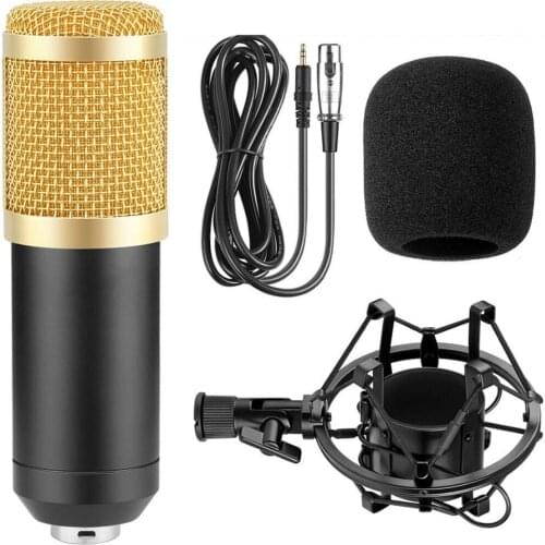 3.5mm wired studio condenser mic with tripod stand Condenser Microphone Kit Audio Suitable for Computer Condenser Microphone