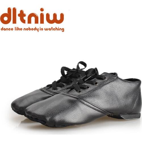 Sale Kids 28-45 PU Leather Jazz Shoe Women Dance damen schuhe Design Soft Lace Up Lady Practice Teacher Ballet Jazz Ballet Shoes